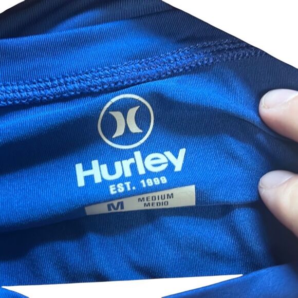 Hurley‎ Long Sleeve T-Shirt Blue Logo Graphic Surf Tee Mens Medium - Picture 3 of 5